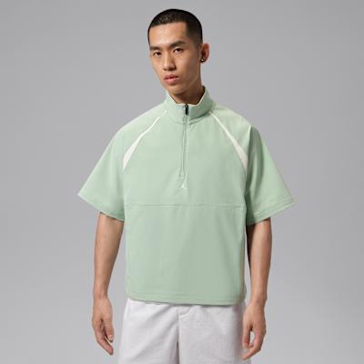 Jordan T Shirts Men s Light Green Stand Collar S