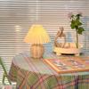 LED Stoff Plissee Lampenschirm Retro Rattan Streifen USB Schlafzimmer Nachttisch Lampe Schreibtisch Lampe Indoor Hause Dekoration Beleuchtung Leuchte