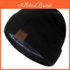 Winter Unisex Hats Color Solid Knitted Hats For Men And Women Outdoor Add Fur Lining Beanie Cap