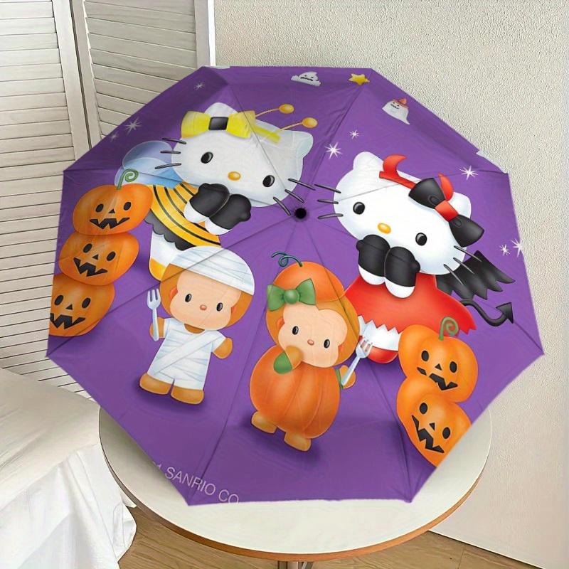 1pc Hello Kitty Halloween Costumes Umbrella with Plastic Handle,Suitable for All Seasons Home Travel Outdoor UmbrellaSanlio584