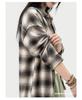 Women's Retro Plaid Brushed Cotton Shirt Jacket with Lapel - Long Sleeve, Spring
