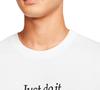 Nike Sportswear JDI T Shirts Men's White Crew Neck Moderate Straight Fit CD9633-100