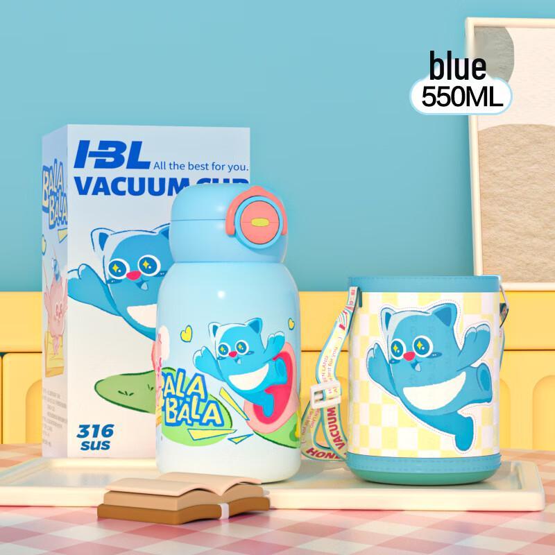 Милая мультяшная детская термокружка из нержавеющей стали 316 с трубочкой