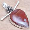 Pendant Bird Eye Jasper Gemstone Mother'Day Gift Silver Jewelry 2"
