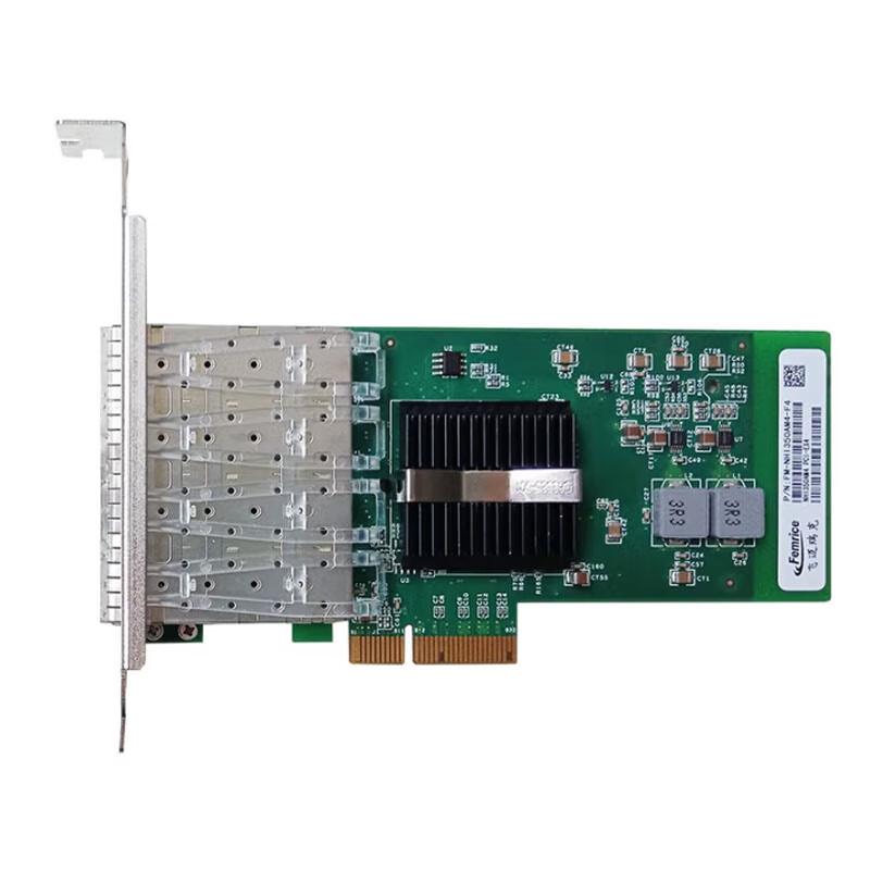 FEMRICE Intel I350 4-Port Gigabit Fiber Optic PCI-E Server Network Card