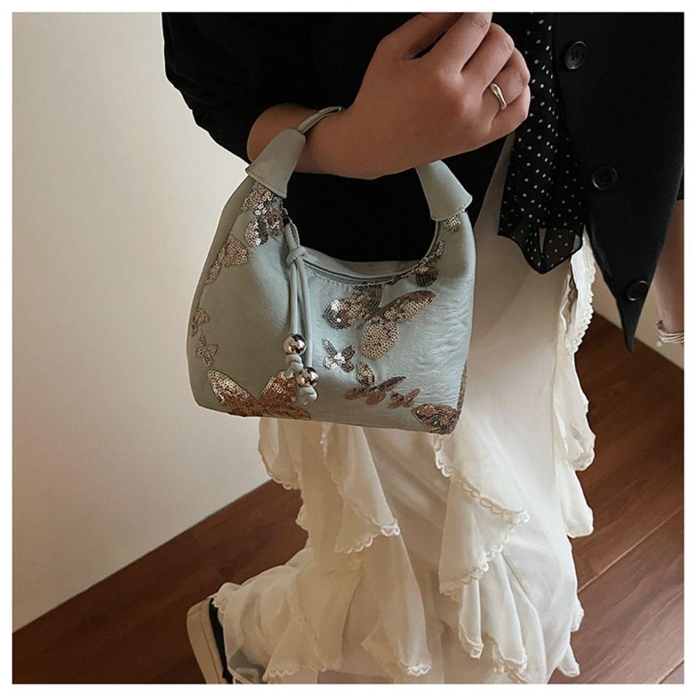 

Purses Chinese Style Handbag Sequin Shoulder Bag Portable Hanfu Embroidery Handbag Wedding рожевий
