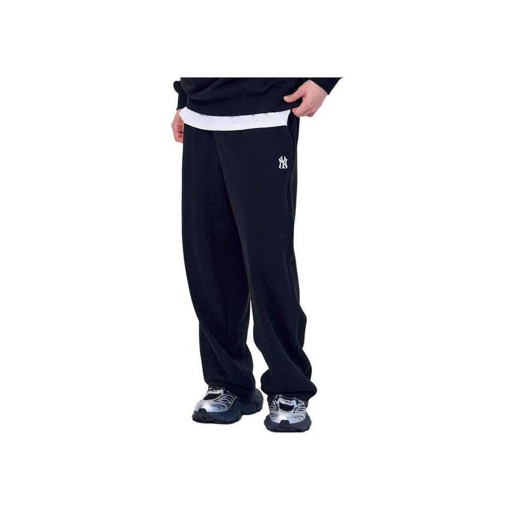 MLB New York Yankees Basic Series 25FW Fashion Classic Trendy Comfortable Loose Casual Versatile Elastic Logo Cuffed Knit Joggers 3APTB0254-50BKS