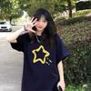 American large version short-sleeved t-shirt women's summer new middle school and high school students loose casual cotton half-sleeved top tide