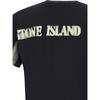 STONE ISLAND Letter Round Neck Fitted Short Sleeve T-Shirt Men Tops Black 80152RC86-V0029