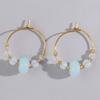High-End Aventurine Abacus Bead Earrings for Women