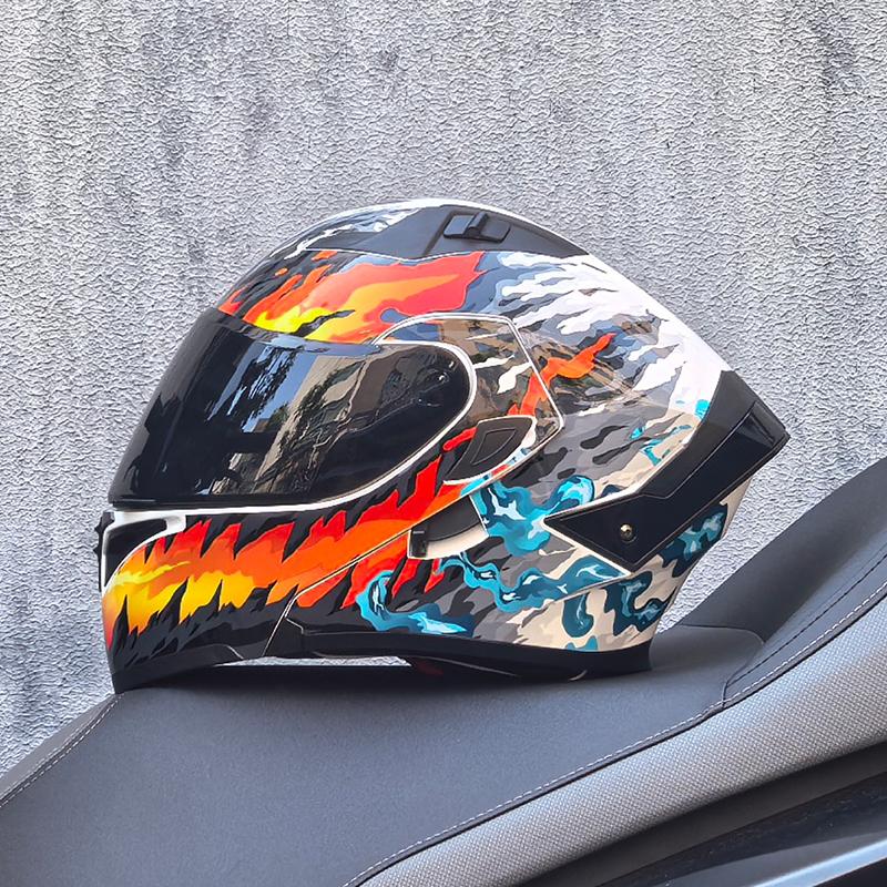 2025 ORZ Latest Motorcycle Helmet Dual Lens Modular Flip Helmet Casco para Motos Off road Racing Helmet Capacetes de Moto