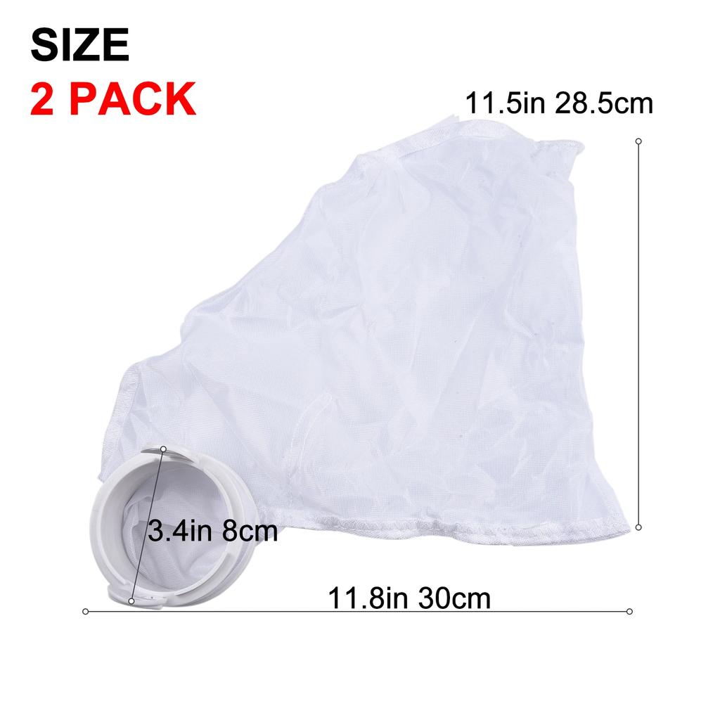 2er-Pack Tasche mit Reißverschluss Poolreiniger-Taschen Allzweck-Filterbeutel für Polaris 280 480 Teil K13 K16 Schwimmbecken Reiniger-Taschen Zubehör