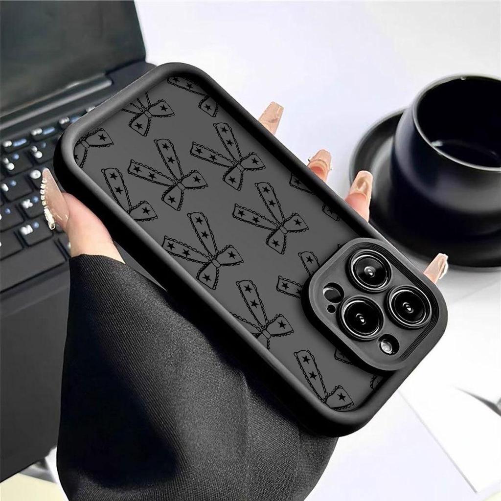 Large Black Bow Phone Case for iPhone 14/15/16/17 Pro Max
