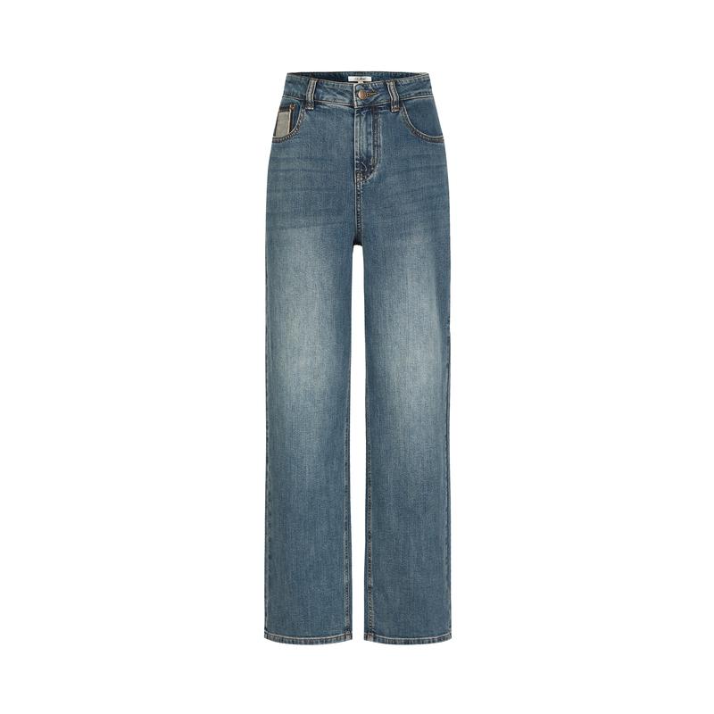 Same style JZ Jiuzi retro Japanese style slightly wide leg jeans for women's summer collection in the mall