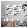 Chart Canvas Prints Modern Painting Posters Wall Art Pictures For Living Room Decoration No Frame AK47 RPG Pistol Russian Weapon
