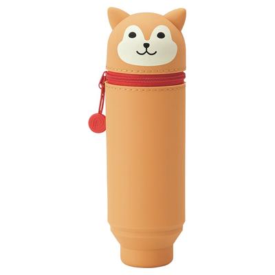 LIHIT LAB Stand Pen Case PuniLabo Shiba Inu A7712-2 - Cute Dog Design Stationery Organizer