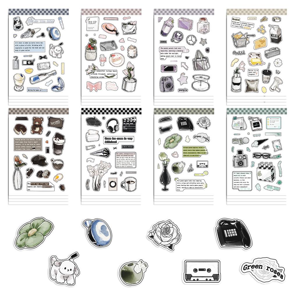 8 Models Waiting for The Weekend Guka Stickers DIY Hand Account Small Card Mobile Phone Case Decoration Korean Ins Waterproof