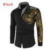 Gold Printed Shirt Printed Totem Long Sleeve Shirt African Party Shirt