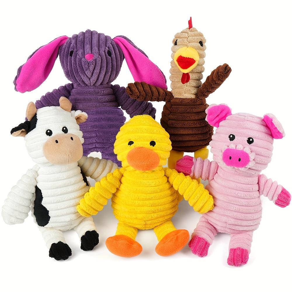 

5-Pack Plush Squeaky Dog Toys. Durable, Chew-Resistant for All Dogs. Fun Play & Gift! сливовий