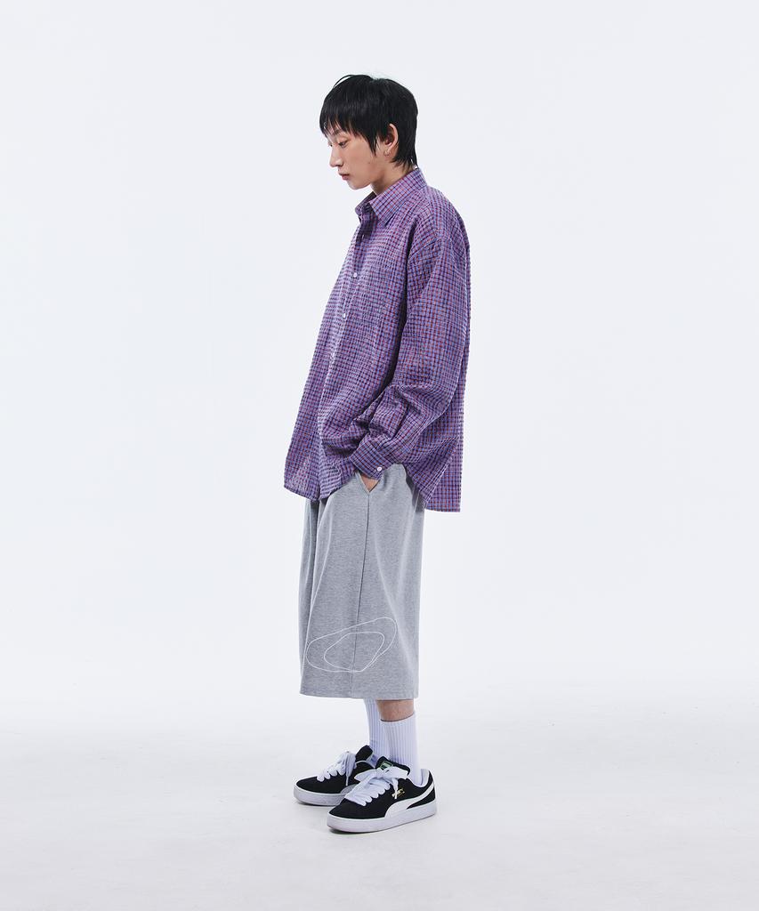 SCALLYWAG Side Big Logo Bermuda Sweat Shorts [Grey]