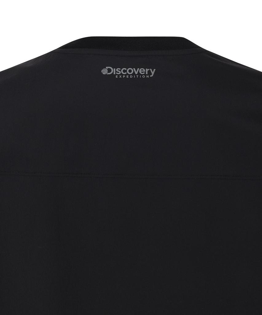 DISCOVERY EXPEDITION Uni Freshvent Lightweight Woven Training Short Sleeve T-Shirt (Black)