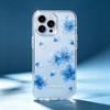 Blue Sakura Floral Print Transparent Phone Case For Samsung A56 5G A36 S26 S25Ultra S24 S23 S22 Case A55 A54 A35 A17 A16 A15 A26