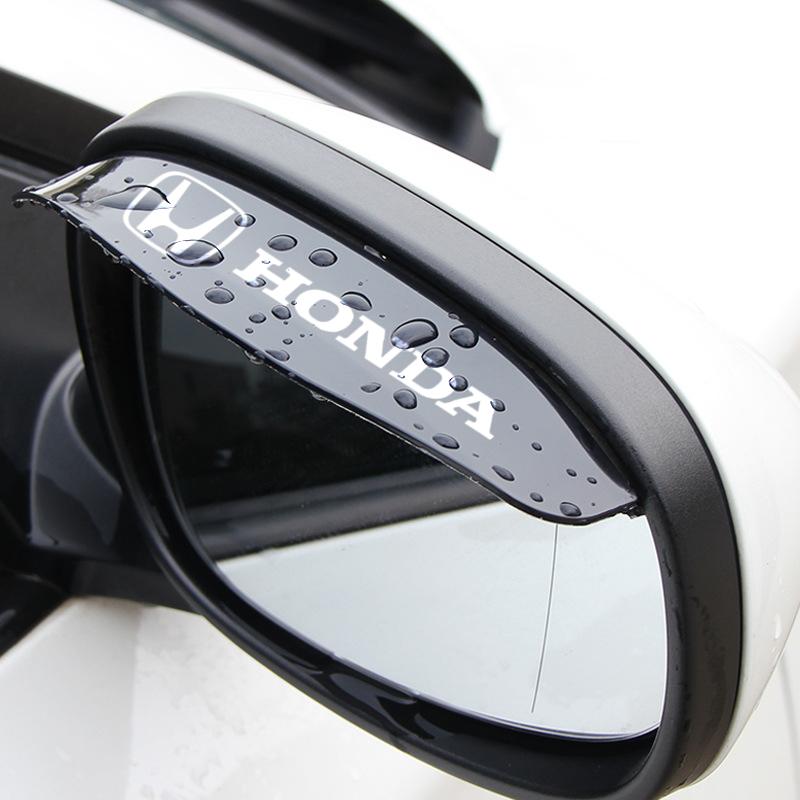 2Pcs Car Rear View Side Mirror Rain Board Sun Visor Eyebrow Guard For Honda Fit Mugen Insight Type S R VTEC DOHC Modulo Vezel Legend RR Si