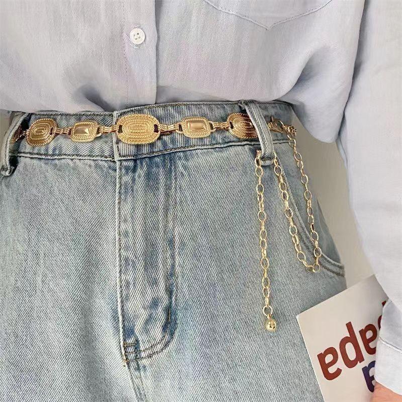 Waist Chic Metal Belt With Vintage Butterfly Design Perfect For Korean Jk Uniforms