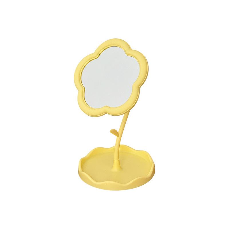 Desktop Portable Flower Mirror: Creative High-Value Makeup Mirror for Dorm, Bedroom, or Dressing Table