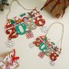 2026 Weihnachten Cartoon Holzanhänger Weihnachtsbaum Hängeschmuck Weihnachtsmann Schneemann Schneeflocke Neujahrsgeschenk Navidad Dekoration