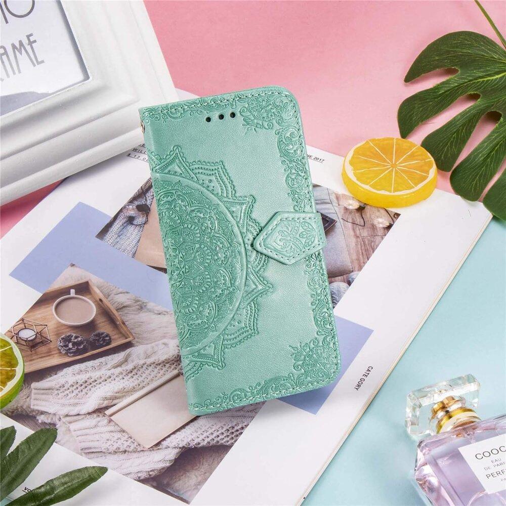 Motorola Edge 50 Fusion 5G Flip Case, Mandala, Green