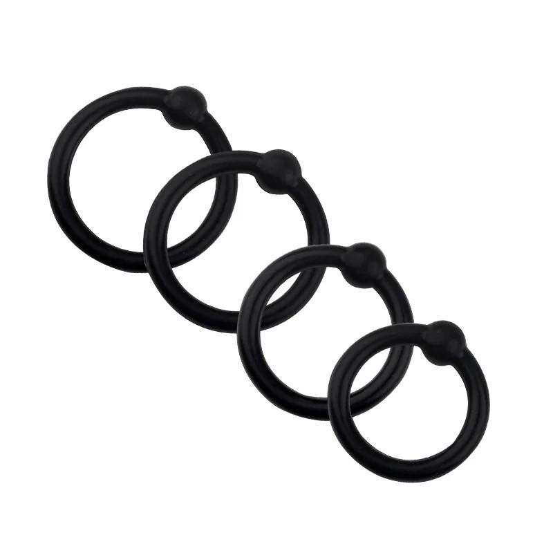 4ks/Sada kroužků Prsten na penis pro muže Cockring Prsten na penis Sexshop Prsteny na penis pro Dicka silikonové