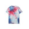Li Ning Blue Pink Starry Sky Full Print Round Neck Short Sleeve T-Shirt Men Tops AHSR165-1