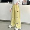 2025 Girls' Spring Wide-Leg Trousers: Stylish Joggers & Sweatpants for Older Children