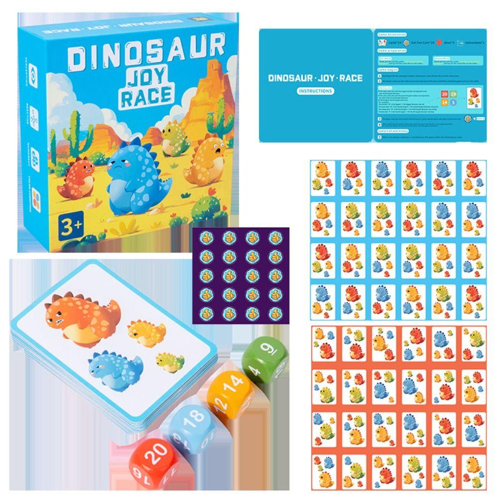 Dinosaur Animal Joy Race Games Board Montessori Counting Matching Games Family Party Game