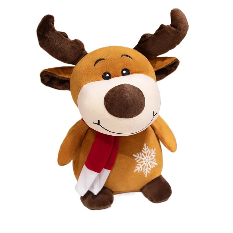 Peluche Père Noël et Elk, bonhomme de neige, bonhomme en pain d'épice, jouet mignon, animal en peluche, cadeau de Noël pour enfants, décoration de la maison