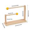 Practical Sustainable Wood Jewelry Storage Display Rack Natural Grains Finish for Tidying Home Office Decoration