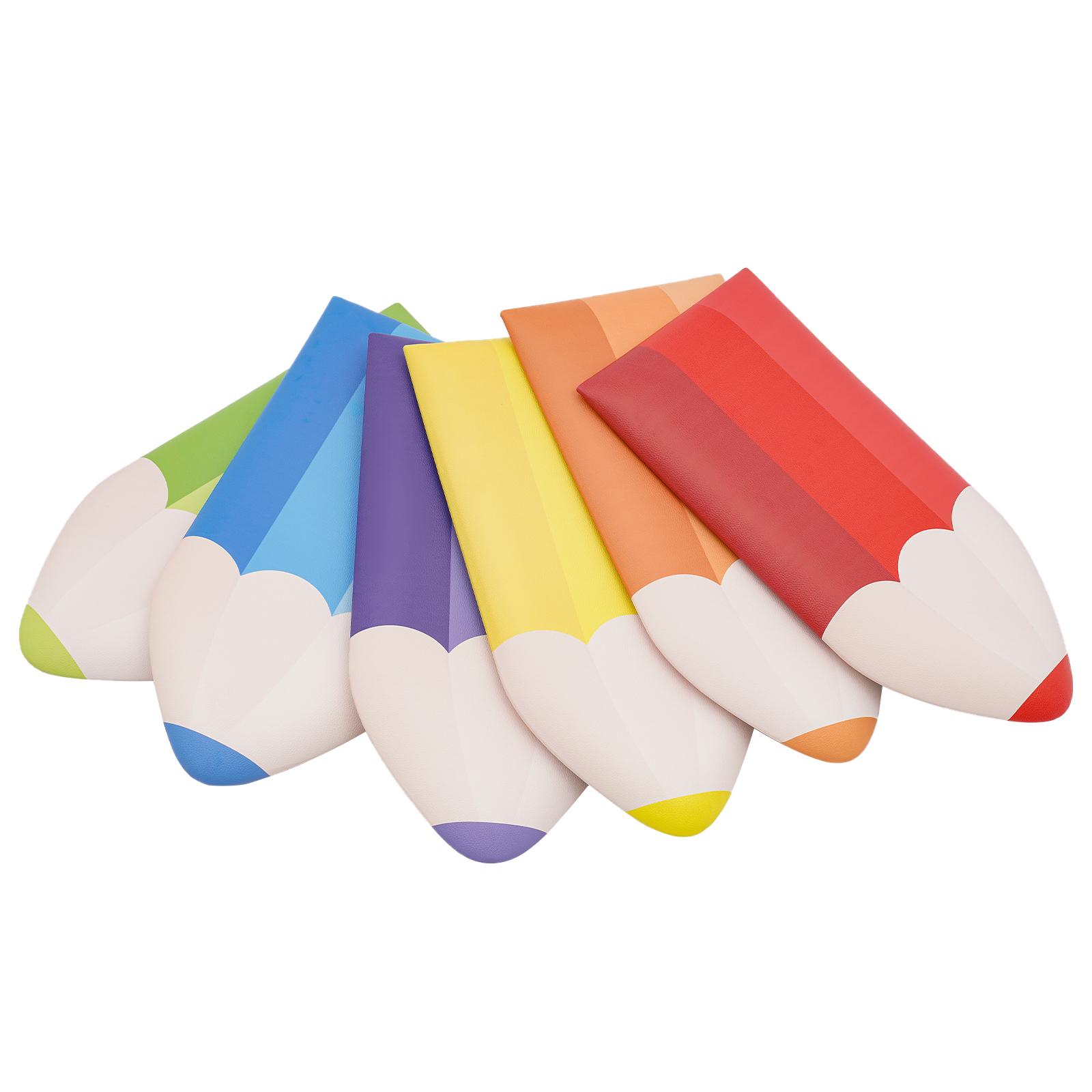 

6 Pack 3D Pencil-Shaped Wall Paddings, 30mm Thick High Elastic Sponge with Strong Adhesion for Baby Safety Protection