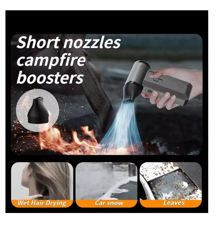 2025 Portable High-Speed Turbo Fan with Rechargeable Air Blower - Mini Handheld for Car Vacuum, Inflation & Outdoor Emergency Use