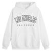 Hoodie - NPZ - Los Angeles - White - Unisex - Kangaroo Pocket