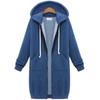 Womens Oversized Long Hooded Sweatshirt Thick Fleece Pullover Coat Winter Casual Loose Fit Plus Size