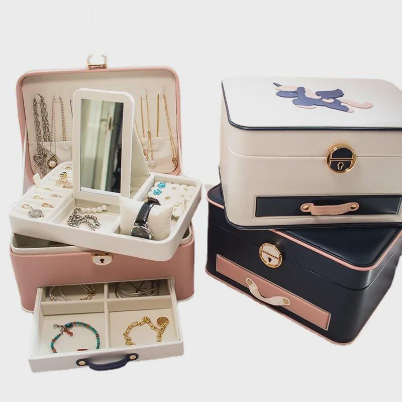 Three-Layer Large Household Jewelry Drawer: Multi-Layer Storage Box with Double-Layer Capacity