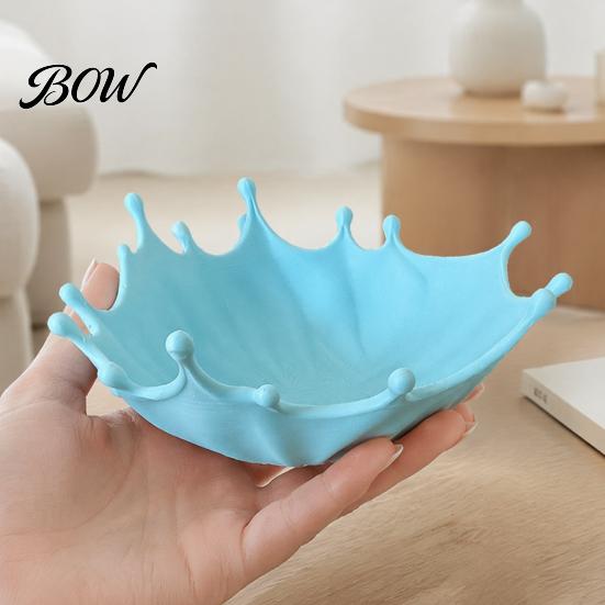 Unique Gift for Her 3D Printed Jewelry Tray Rings Earrings Bracelets, Ocean Splash Non Slip Storage Trinket Dish, Decorative Desktop Organizer