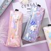 Star Planet Galaxy Flowing Sand Pencil Case With Waterproof Laser Material For Students And Teens