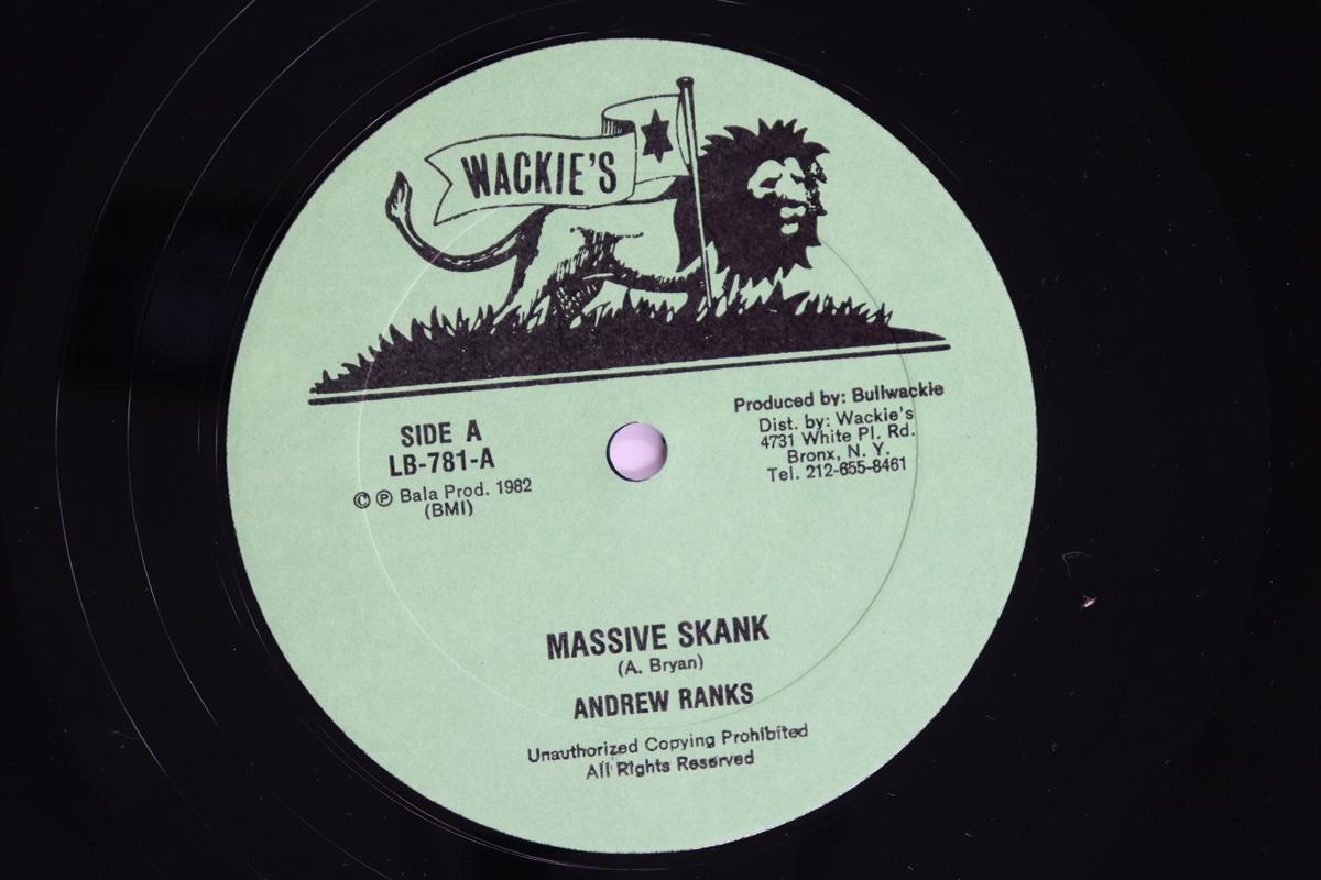 

12inch Record ANDREW RANKS WACKIES RHYTHM FORC Massive Skank Massive Dub LB781 WACKIES 1982 US Reggae Ska Dub Used