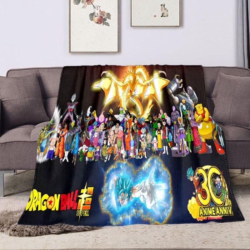 Cartoon Children's Gift Soft Four Seasons Dragon-Ball Portable Blanket Sofa Blanket Thin Sheet Office Tour Sherpa Warm Blanket.