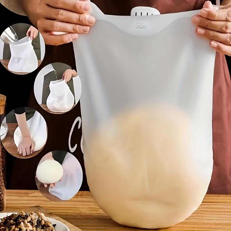 Food-Grade Non-Stick Silicone Dough Kneading Bag with Handle, Suitable for Bread, Pastry - Multi-Purpose Reusable Mixing Bag