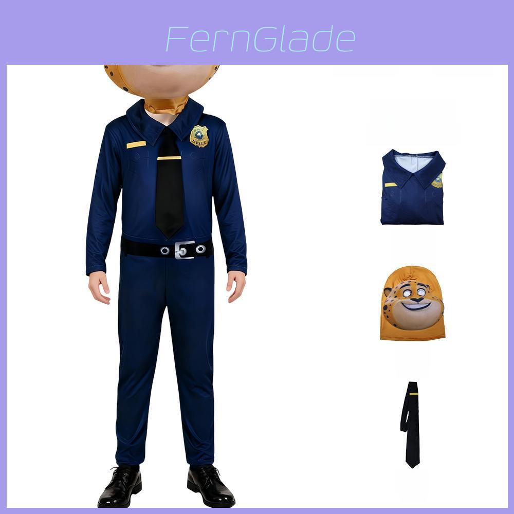 Zootopia Police Officer Cosplay Costume With Tie And Mask For Kids And Adults