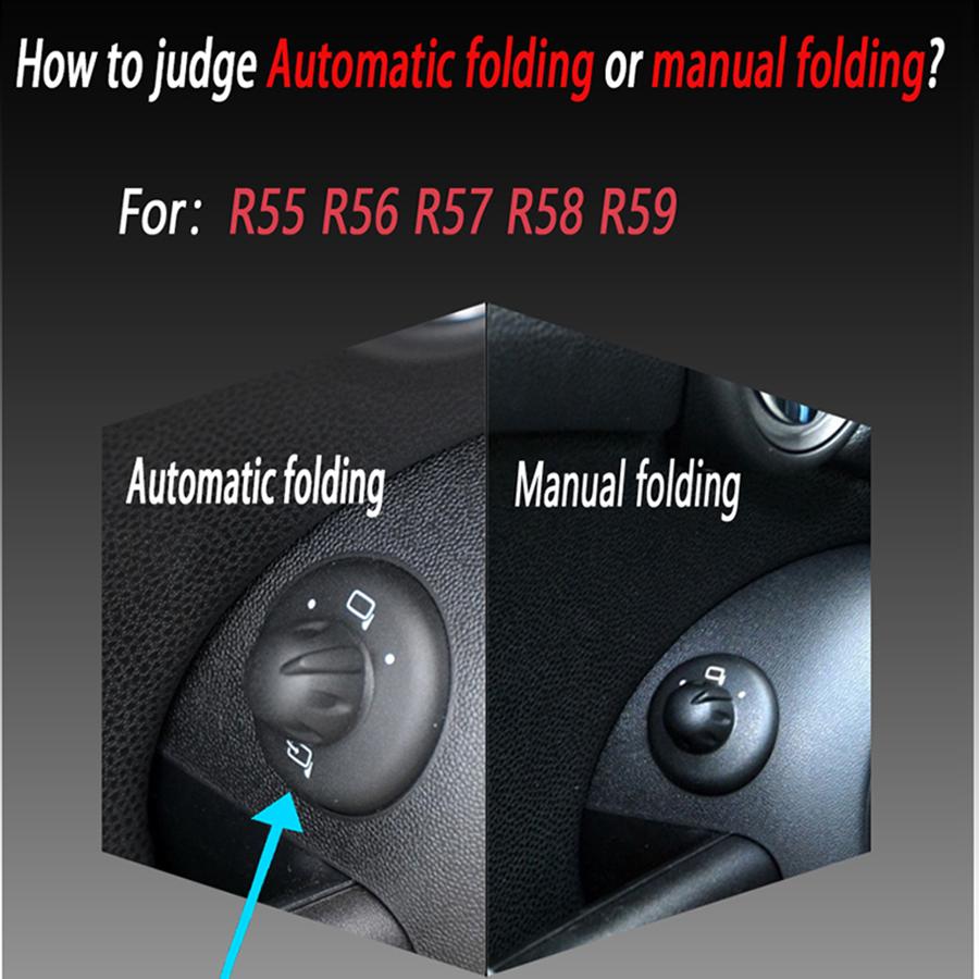 For BMW MINI COOPER Union Jack Automatic Fold Wing Mirror Caps Cover R55 R56 R57 R58 R60 Decorate 2pcs