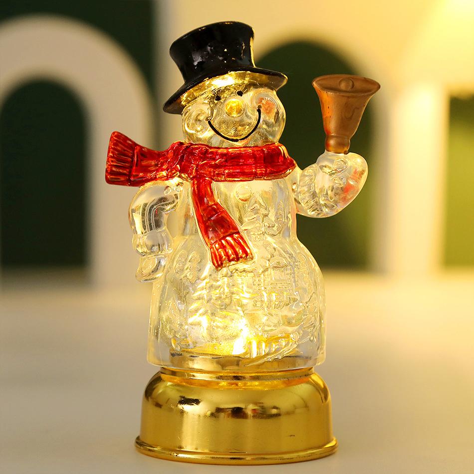 Christmas Candles Snowman Lamp Christmas Tree Kids Gift For Bedroom Garden Party Decoration Atmosphere Light Holiday Present